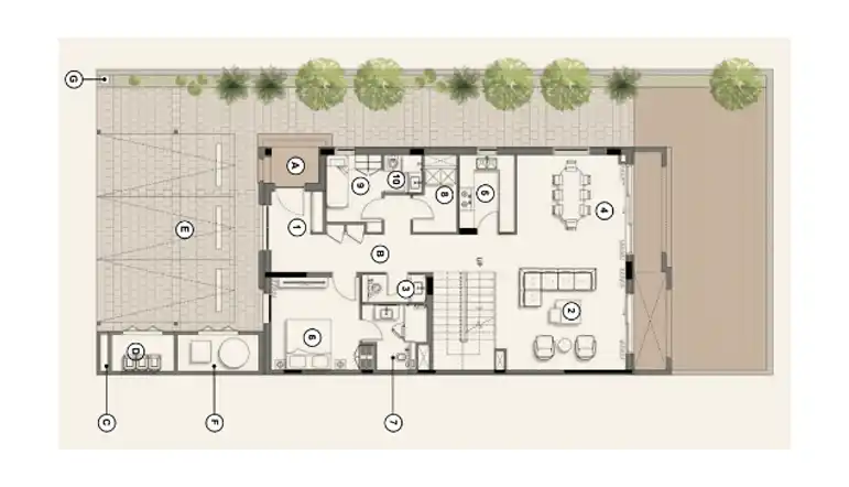 4-Bedroom Townhouse Ground Floor 